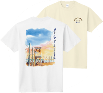 白のTシャツとアイボリーのTシャツ