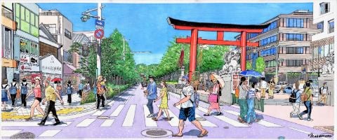 若宮大路から八幡様へ