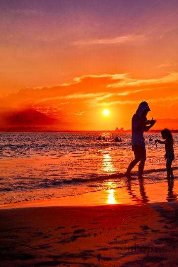 湘南ビーチの夕日
